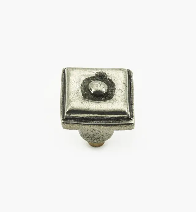 image of Bright Pewter Square Knobs