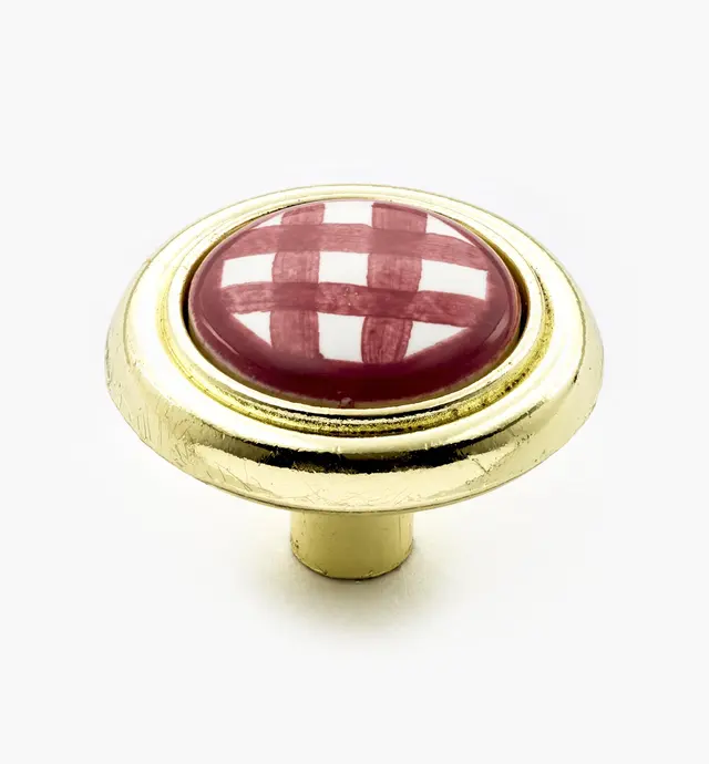 image of Brass/Ceramic Knobs