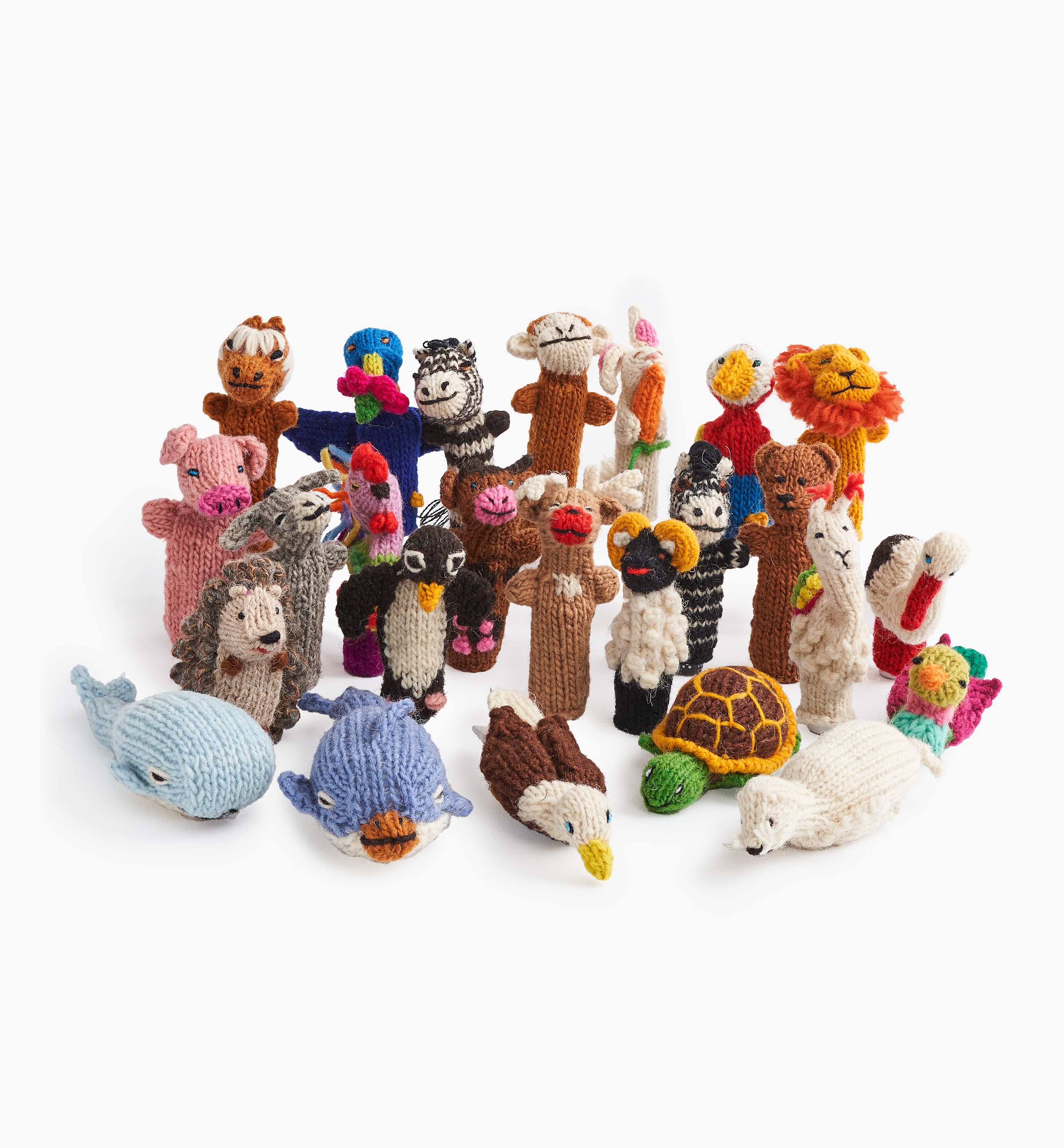 Set De 20 Marionnettes à Doigts Animaux – Peluche Douce – Anneau élastique – Pour Tout-petits – Cadeau