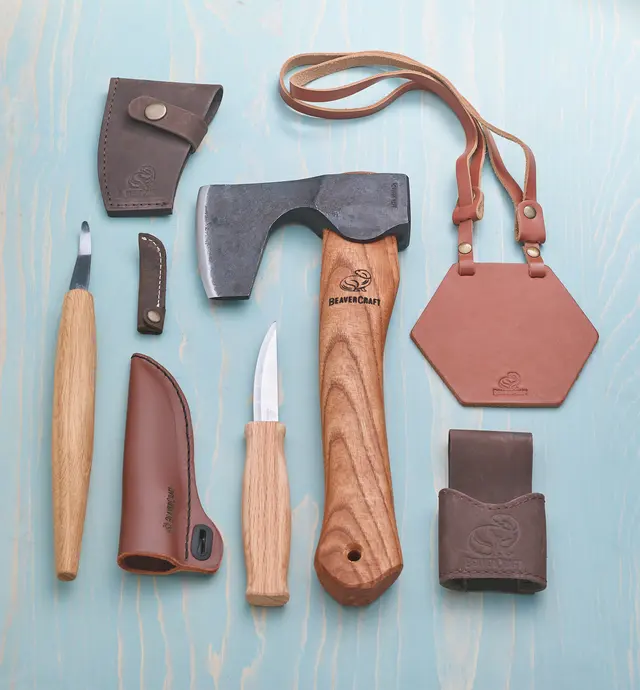 image of BeaverCraft Green-Wood Spoon Carving Kit