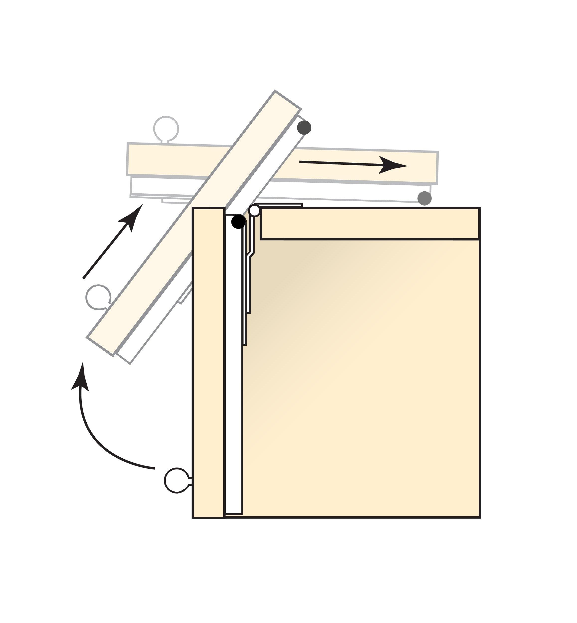 Coulisses pour porte relevante basculante