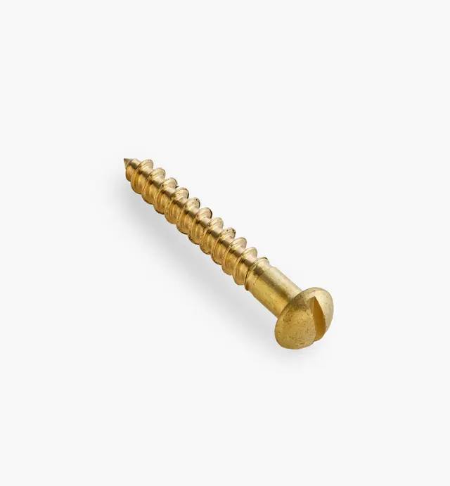 image of 1 1/4" #8 Round-Head Brass Screws