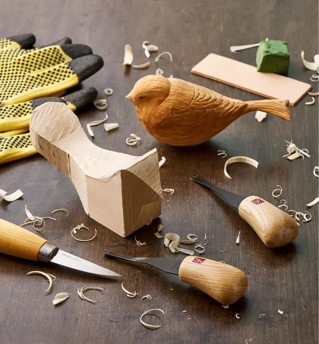 image of Make It Yourself Hand-Carved Basswood Birds Kit