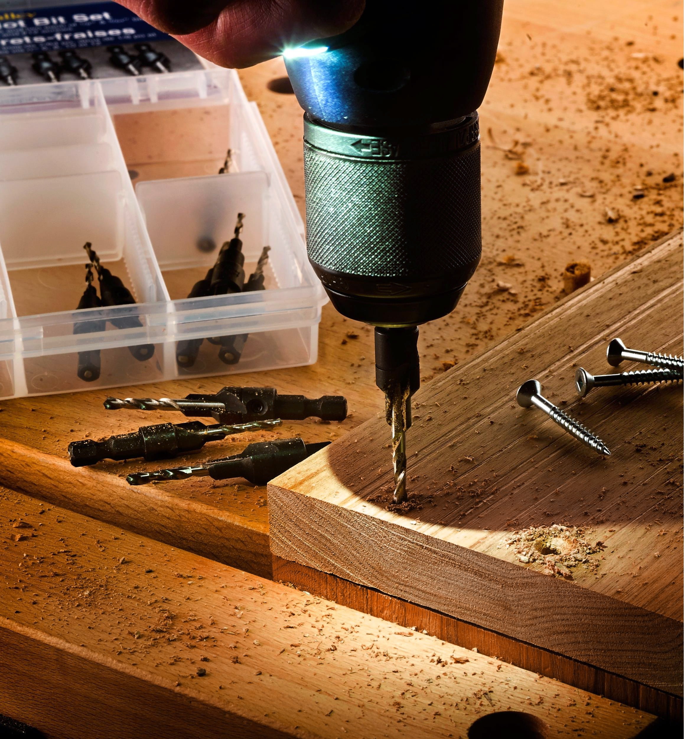 Set of 10 Countersink/Counterdrill Pilot Bits