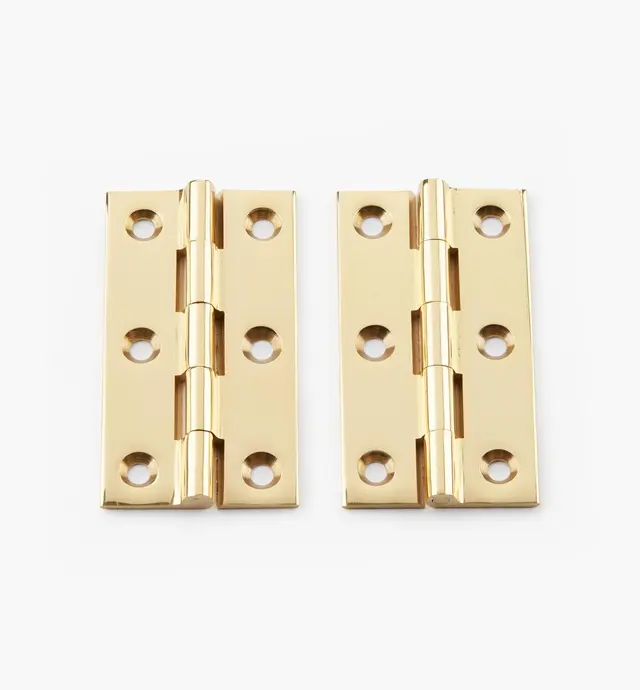 image of Extruded Brass Fixed-Pin Butt Hinges