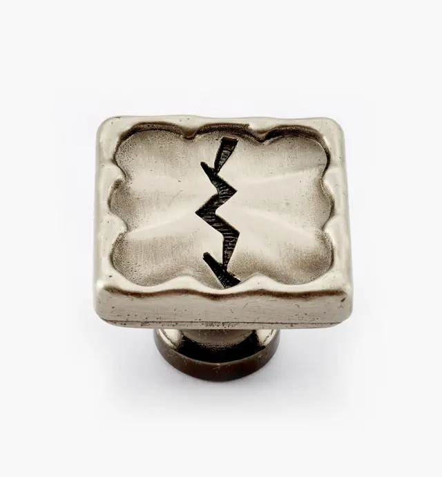 image of Cast Modern Satin Electro-Black Square Knob