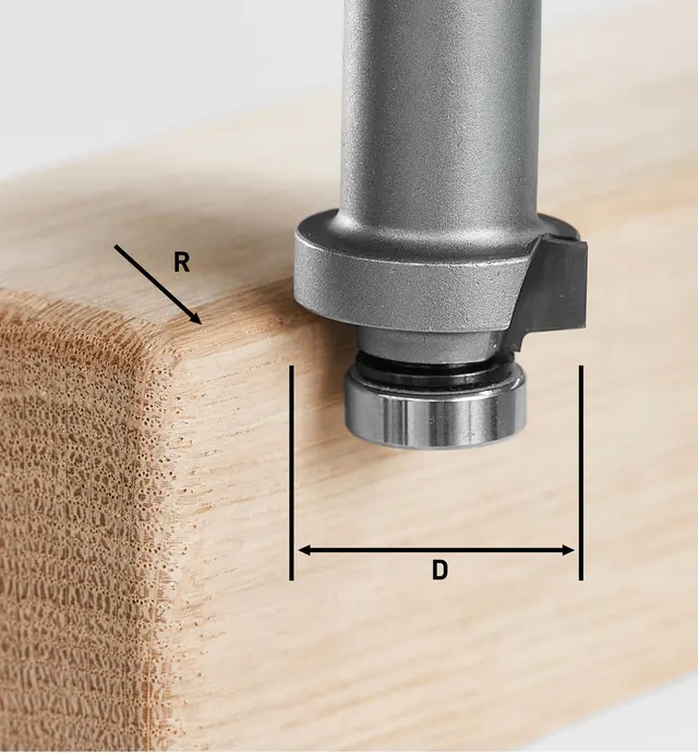 image of Festool Single-Flute Round-Over Router Bits