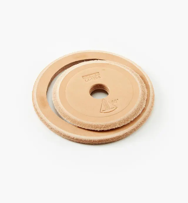 image of Replacement Profiled Leather Discs for Tormek Profiled Leather Honing Wheel Set