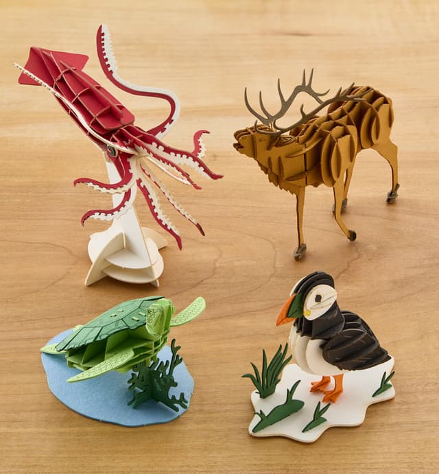 image of Set of 4 Paper Animal Models