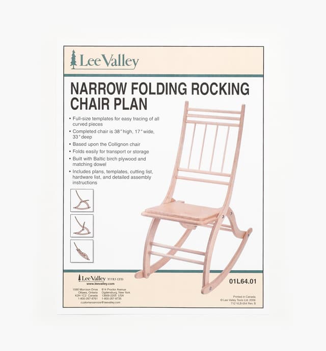 image of Narrow Folding Rocking Chair Plan