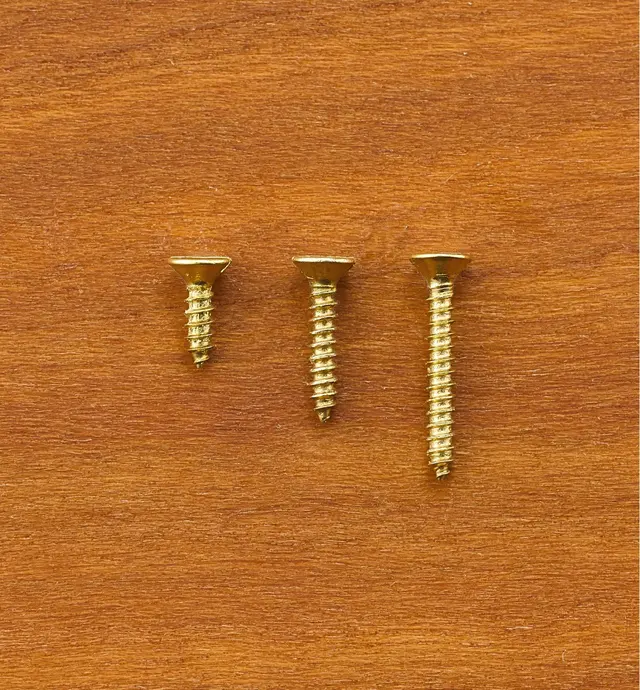 image of #1 Flat-Head Brass Screws