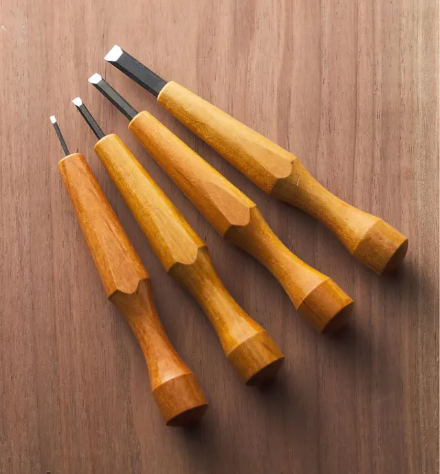 image of Japanese Straight Detail Carving Chisels