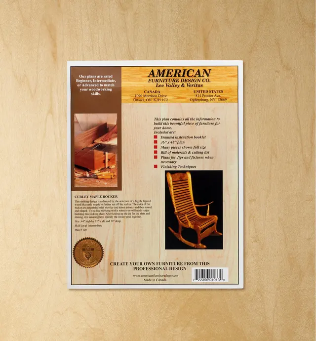 image of Curly Maple Rocker Plan