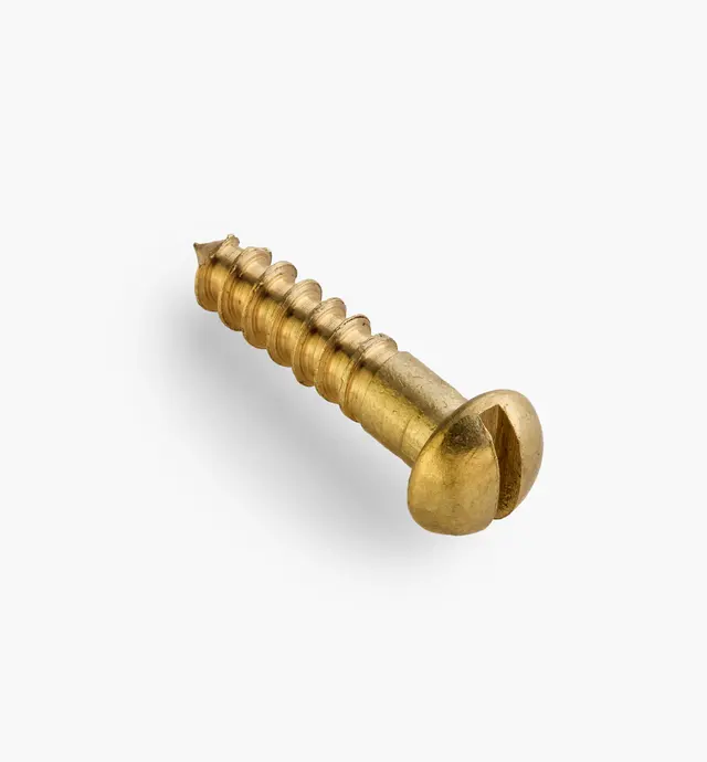 image of 3/4" #8 Round-Head Brass Screws