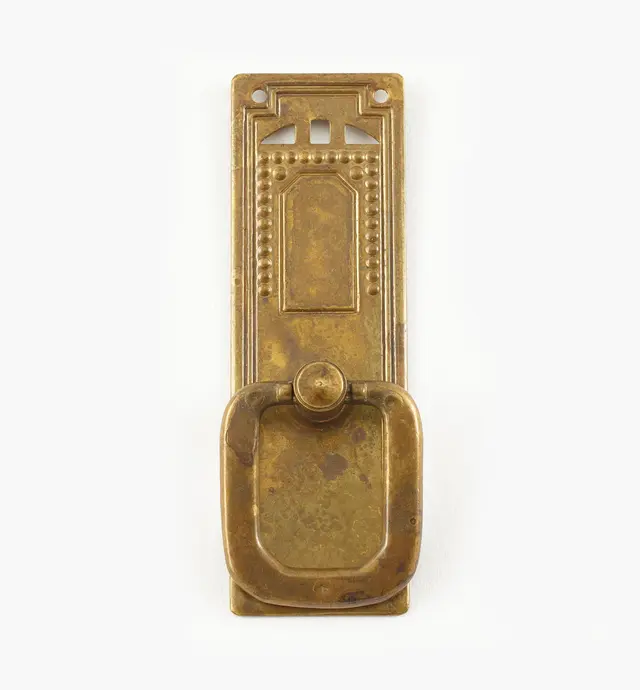 image of Poignée à anneau sur platine verticale