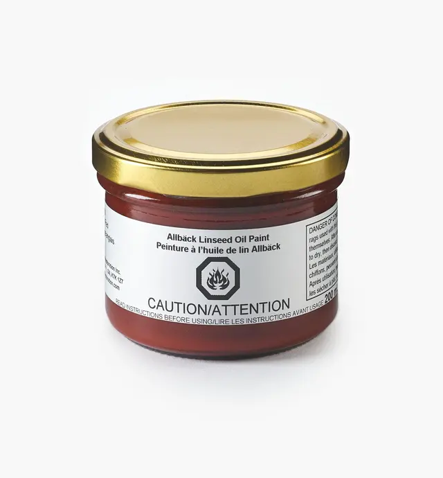 image of Allbäck Brick Red Linseed Oil Paint