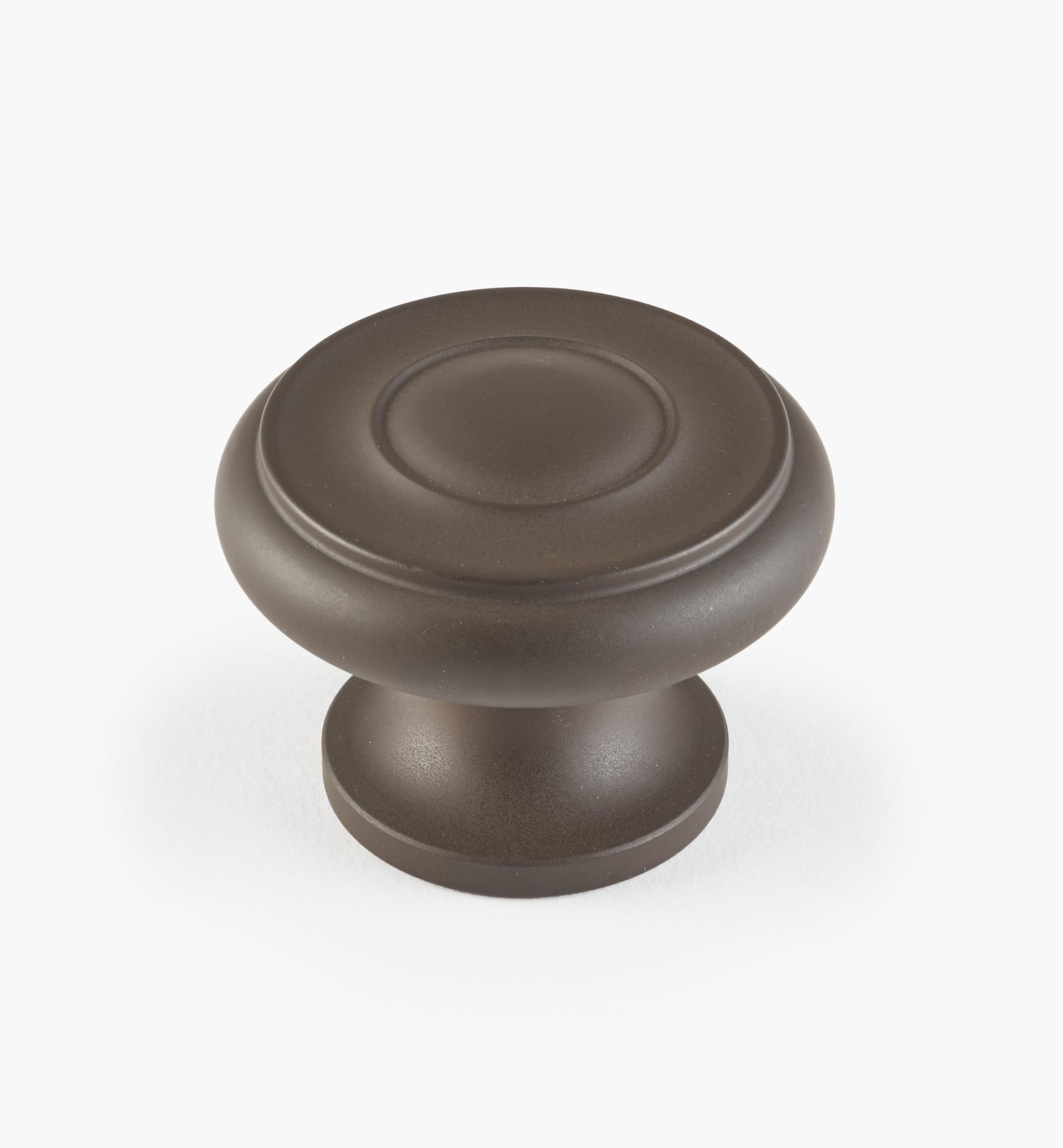 Bouton annelé bronzé