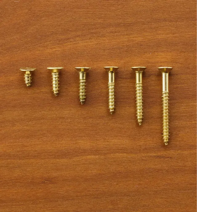 image of #4 Flat-Head Brass Screws