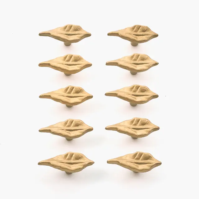 image of Matte Gold Leaf Knob