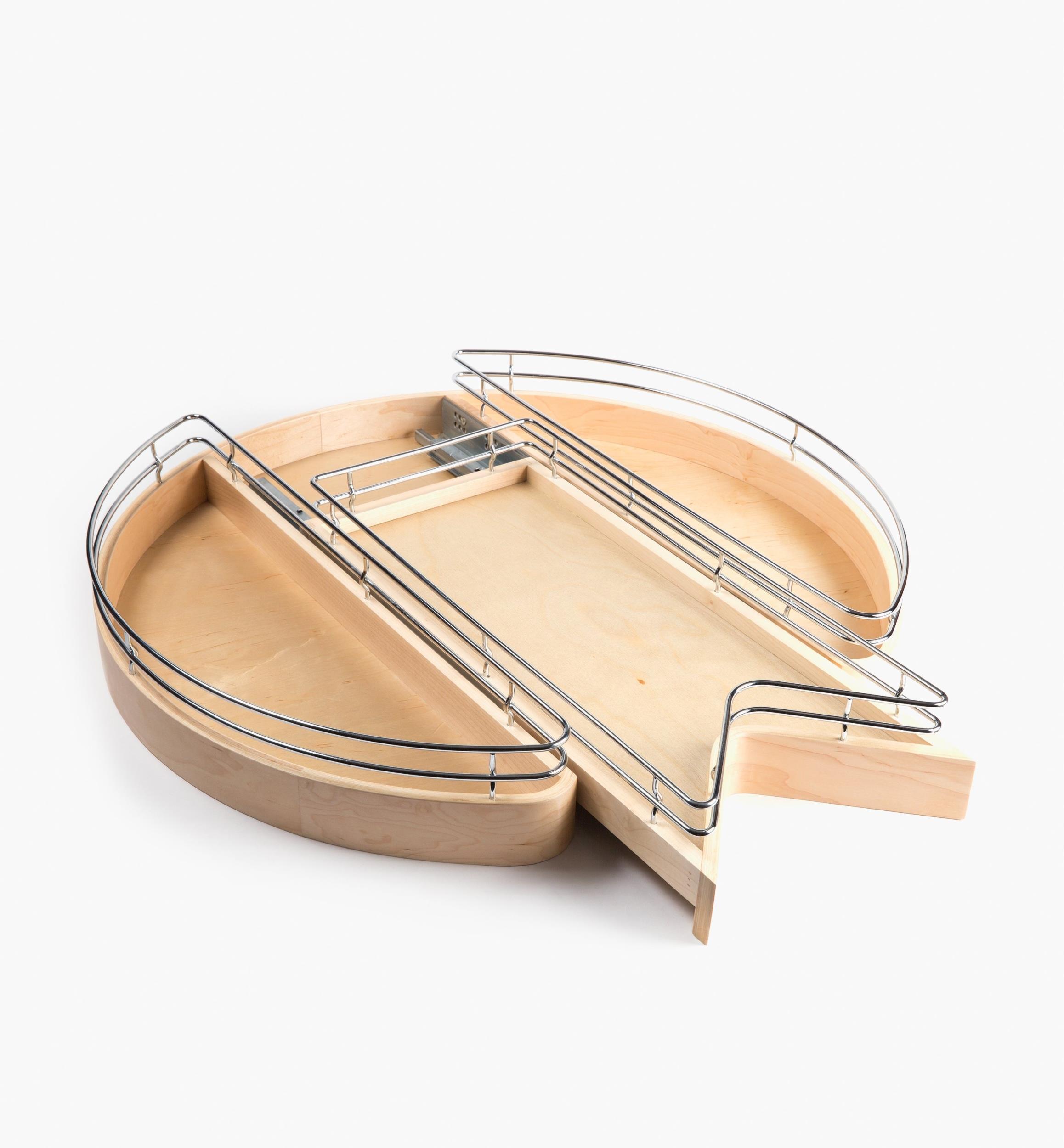 Plateau en bois à tablette coulissante en V