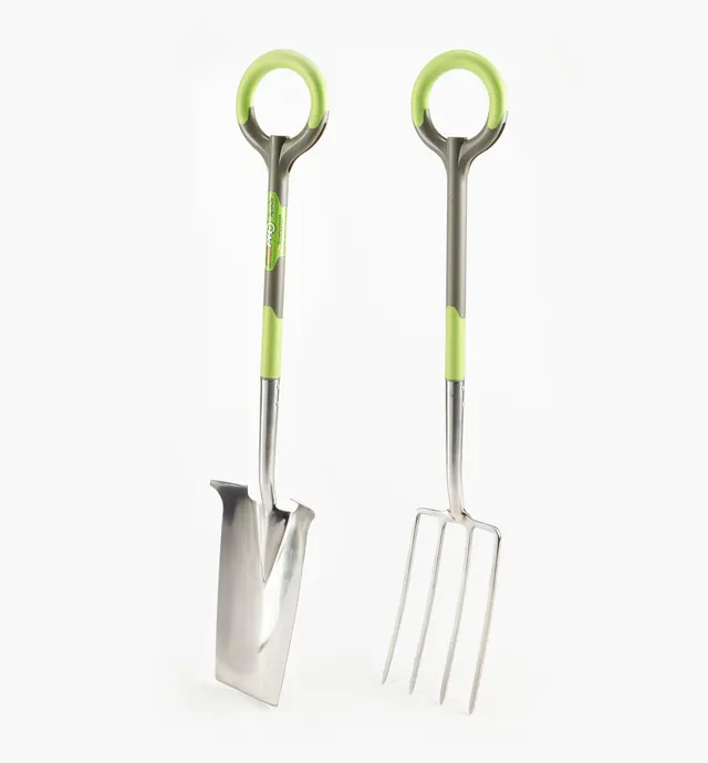 image of Radius Ergonomic Stainless-Steel Digging Spade & Fork Set