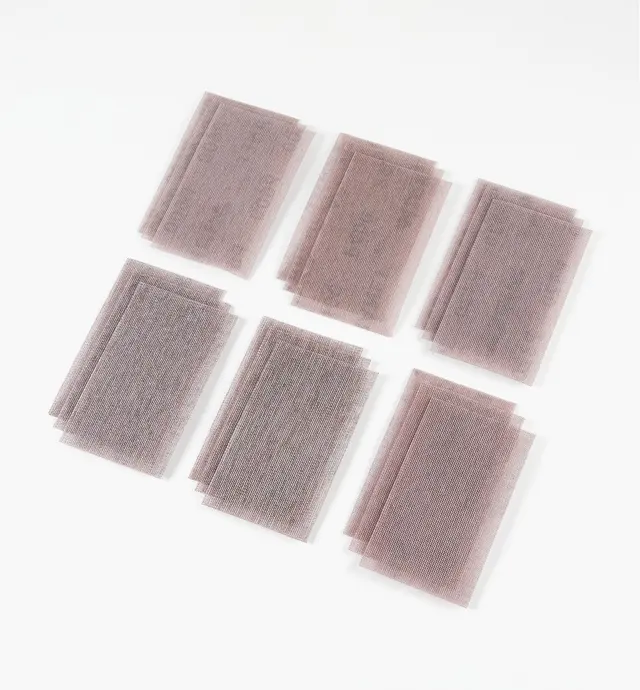 image of 18-Pc. Sample Pack of Mirka Abranet 2 3/4" × 5" Grip Sheets