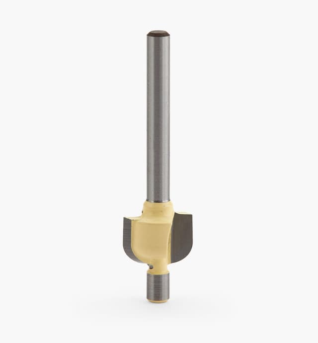 image of 1/8" Shank Carbide-Tipped Cove Router Bit