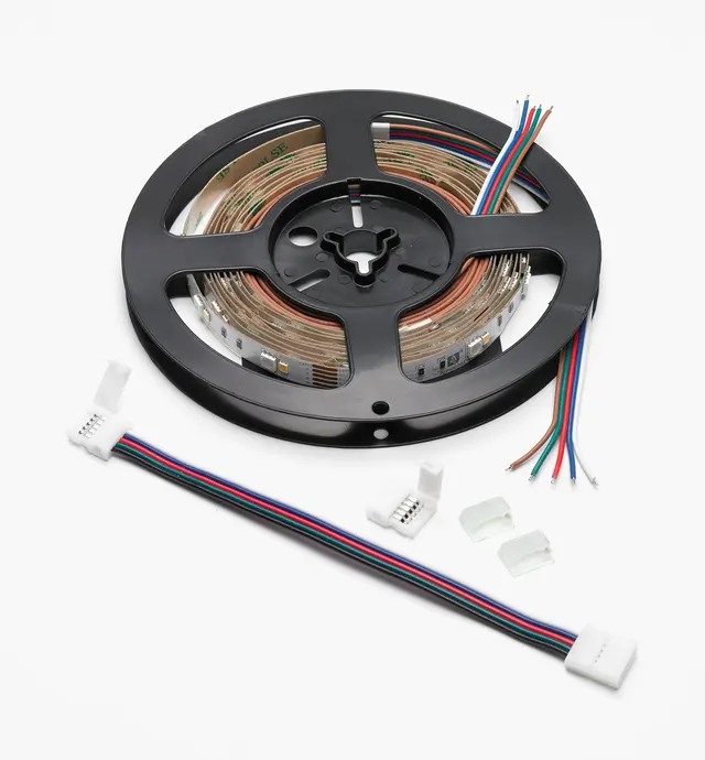 image of 8' Color-Controlled RGB+W LED Tape Light Set, 30+30 LEDs/m