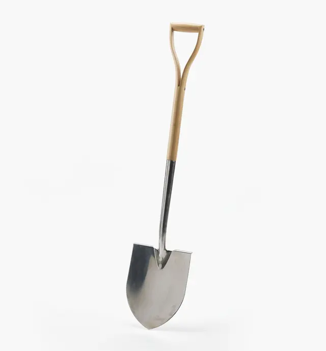 image of Stainless-Steel Wood-Handled Shovel