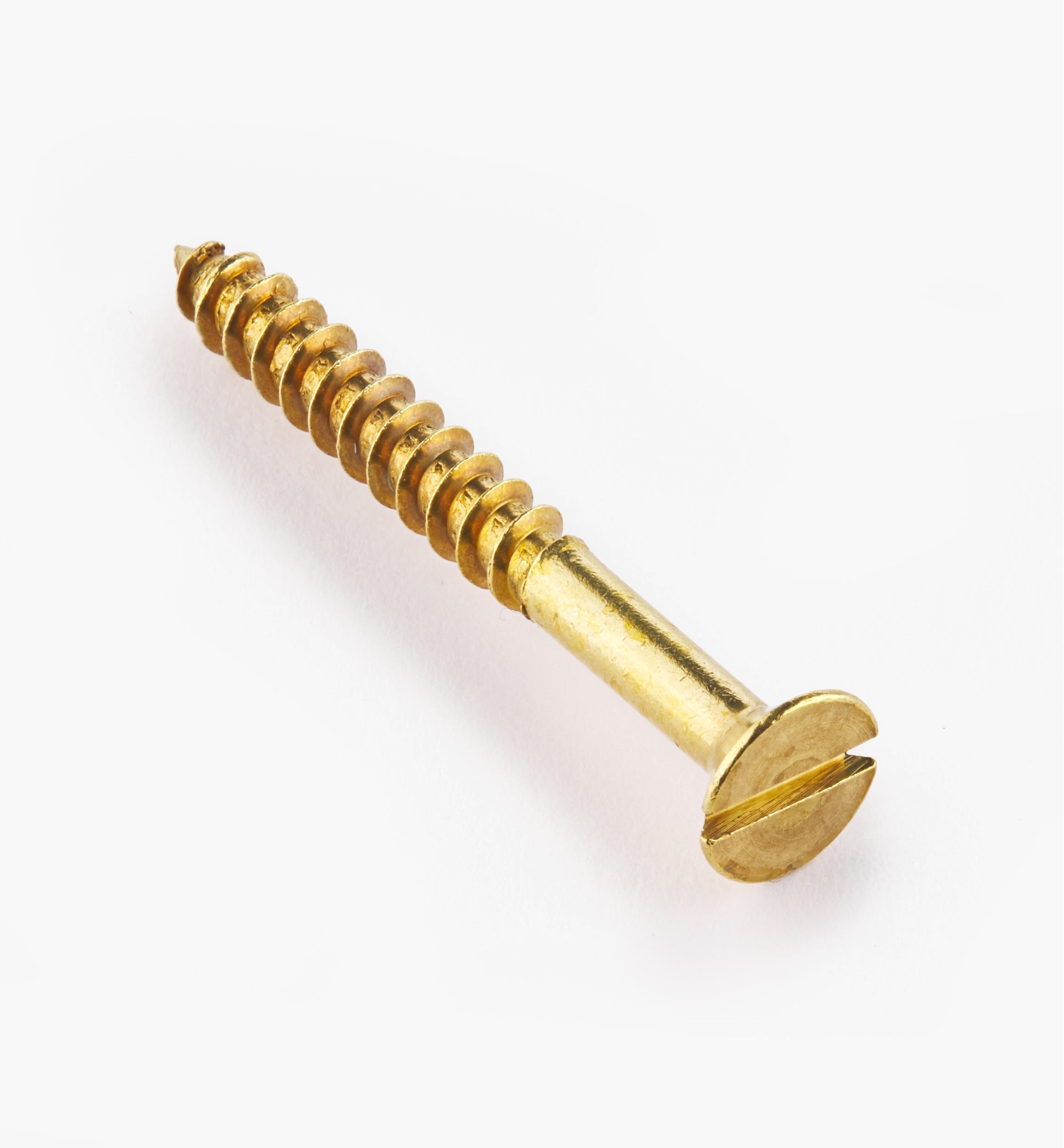 1 1/4" #10 Flat-Head Brass Screws