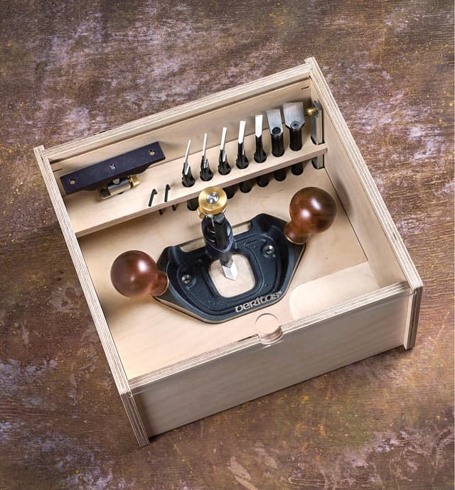 image of Veritas Large Router Plane, Box & Imperial Blades Set