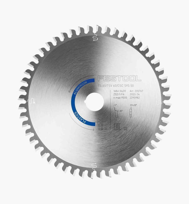 image of Aluminum/Plastics Blade for Festool TS 60 K Plunge-Cut Saw