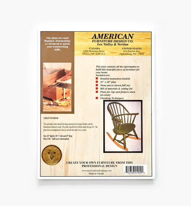 image of Child's Windsor Chair Plan