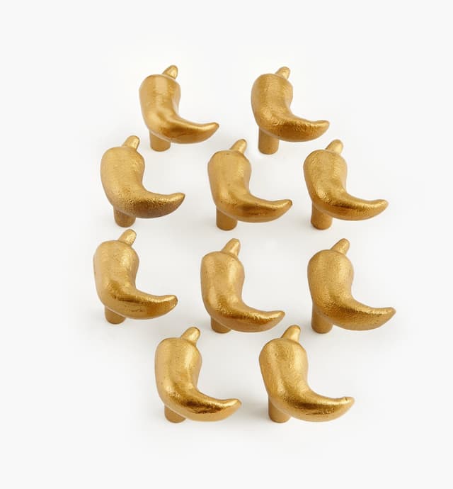 image of Matte Gold Hot Pepper Knob