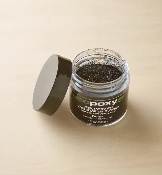 image of EcoPoxy Black Polyester Glitter