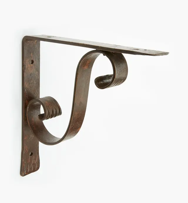 image of Console en fer forgé pour tablettes, volute
