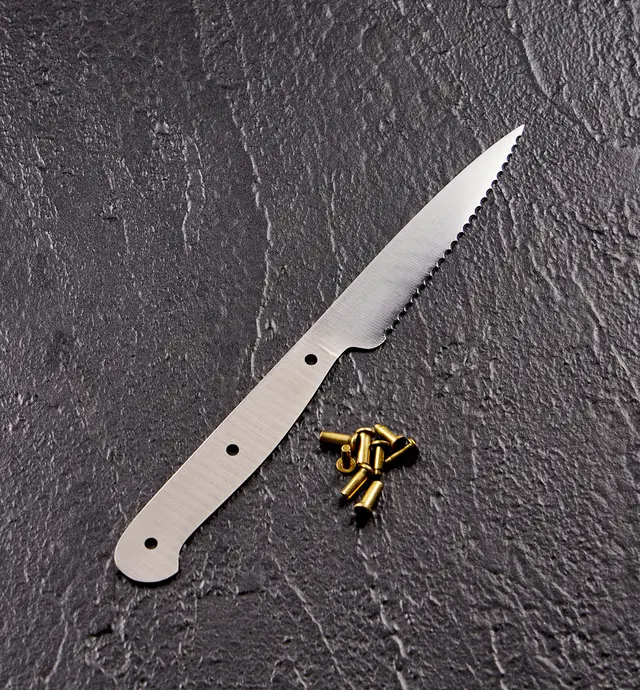 image of Grohmann 4" Scalloped-Edge Paring Knife Blank
