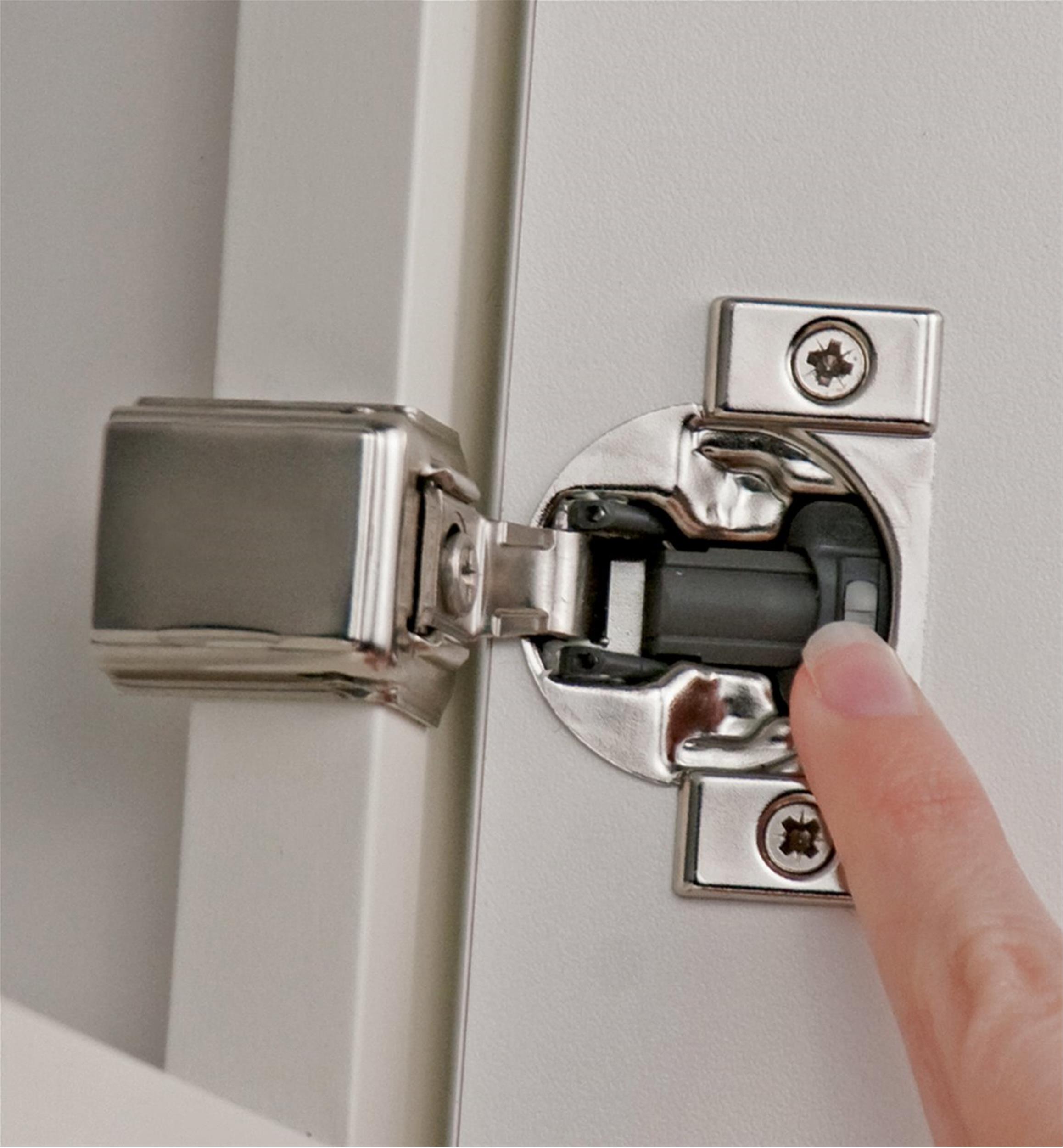 Petites charnières 110° Blumotion, porte à recouvrement