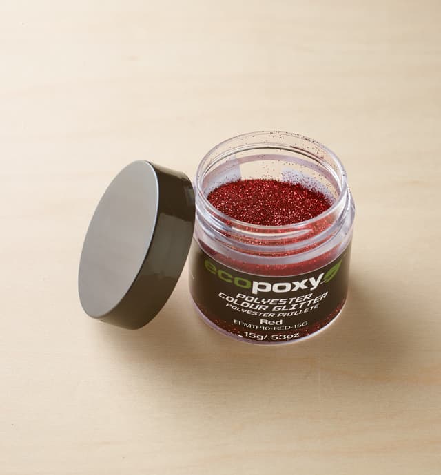 image of EcoPoxy Red Polyester Glitter