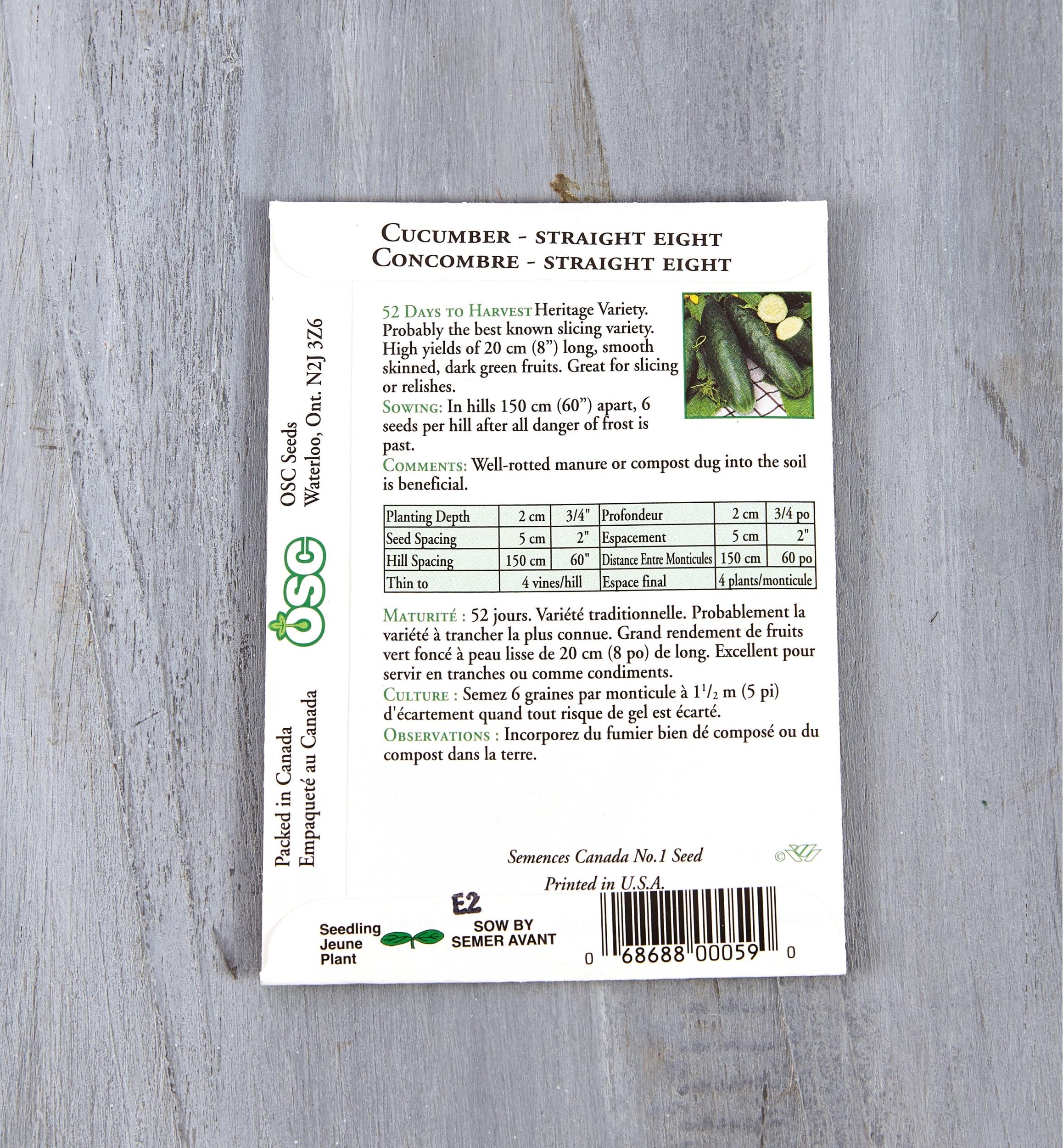 OSC Cucumber Seed Packets