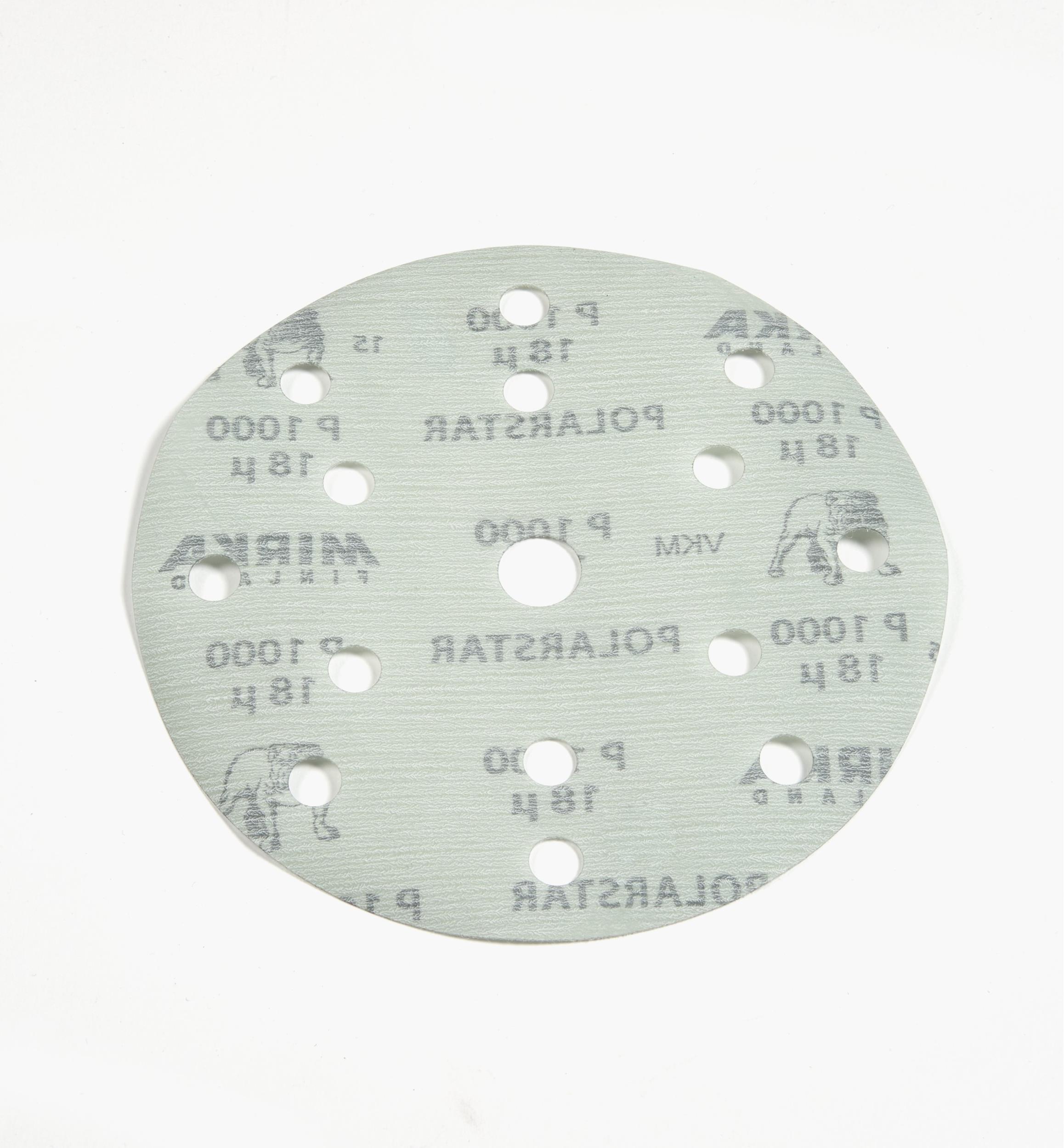 Disques abrasifs autoagrippants à 15 trous Mirka Polarstar, 6 po