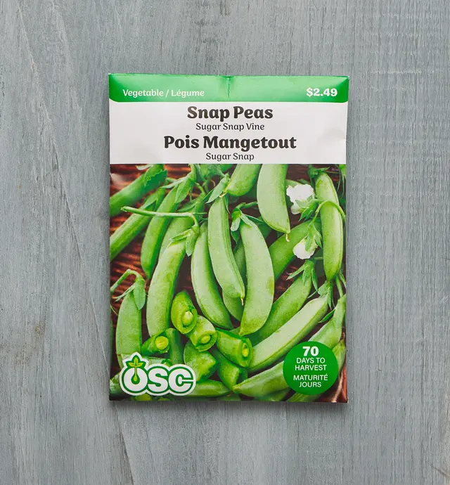 image of OSC Sugar Snap Vine Peas Seed Packet