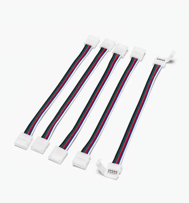 image of 6" Wire-Lead Connectors for RGB+W LED Tape Lights