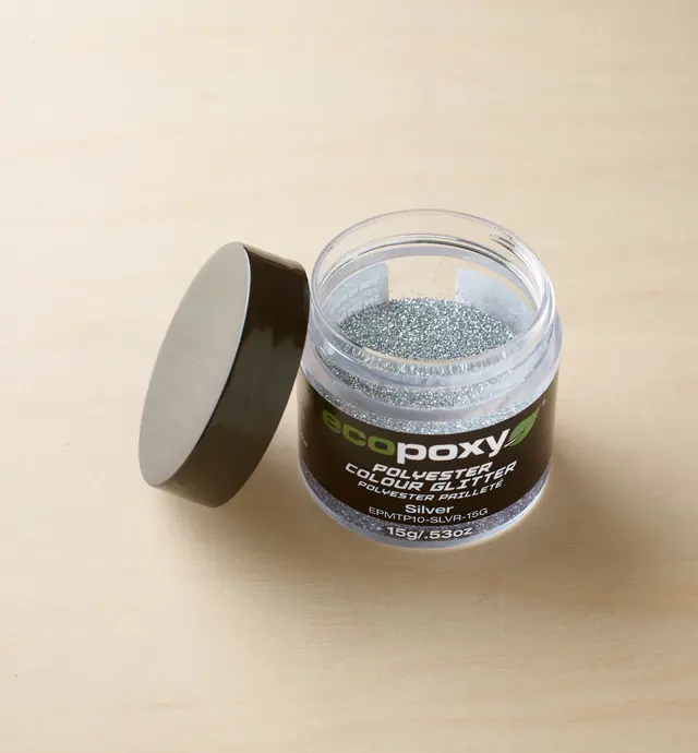 image of EcoPoxy Silver Polyester Glitter