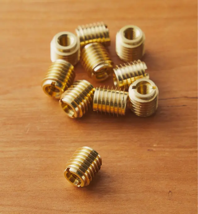 image of M6-1.0 Brass Knife-Edge Insert Nuts