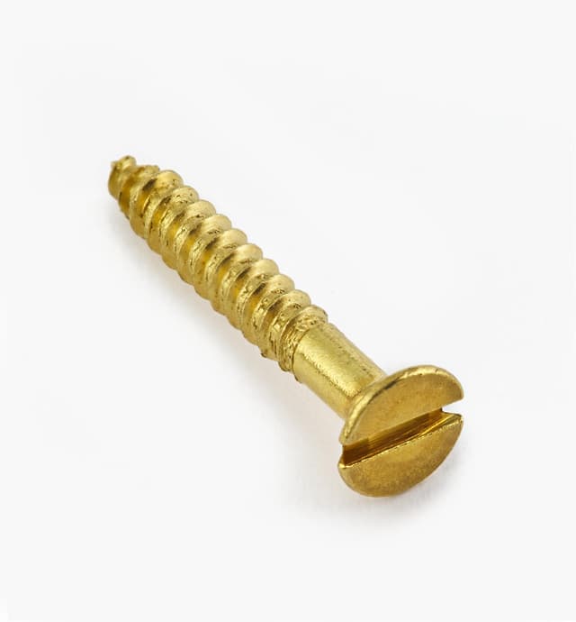 image of 3/4" #4 Flat-Head Brass Screws