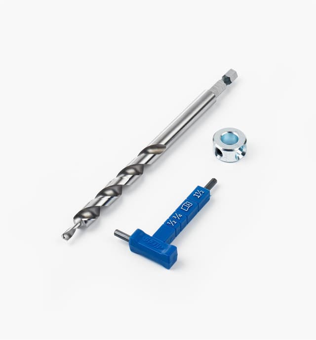 image of Kreg Easy-Set Step-Drill Bit, Depth Collar & Thickness Gauge