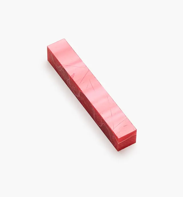 image of Carrelet de stylo en résine acrylique, rouge marbré