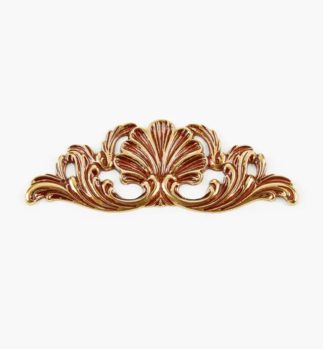 image of Cast Brass Appliqué Shell Accent