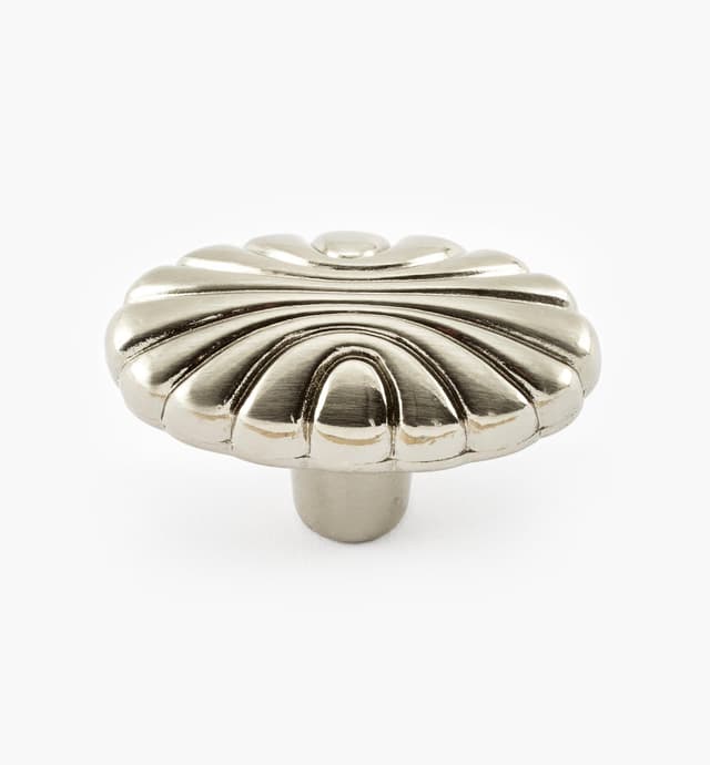 image of Amerock Natural Elegance Satin Nickel Shell Knob